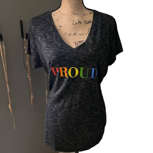 Nine West Plus Size V-Neck “PROUD” t-shirt